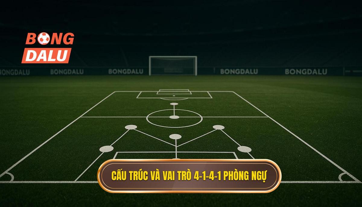 Phân tích cấu trúc và vai trò từng vị trí trong 4-1-4-1 phòng ngự