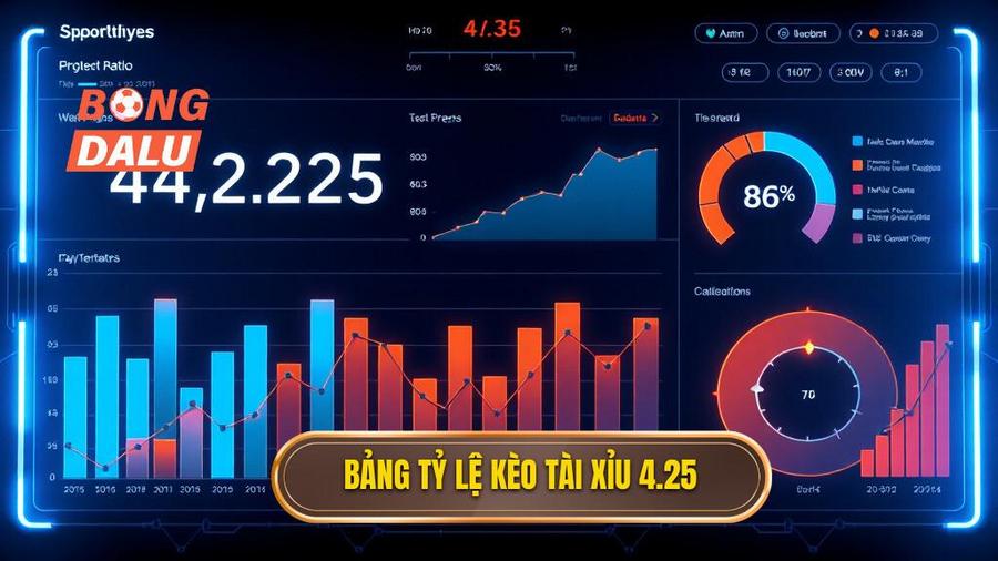 Bảng minh họa chi tiết tỷ lệ kèo tài xỉu 4.25