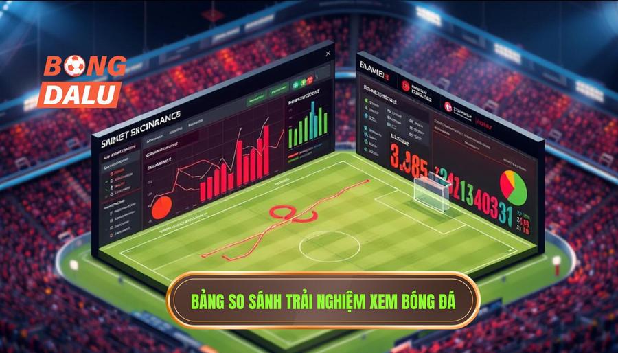 Bảng so sánh các tiêu chí đánh giá trải nghiệm xem bóng đá